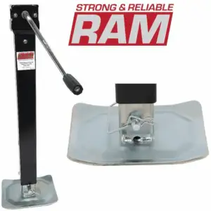 Heavy duty drop leg jack; side