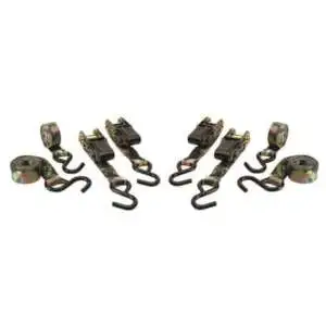 HME HME_RS_4PK Camoufage Ratchet Tie Down_4Pk