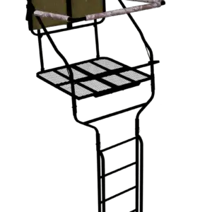 Millennium L_220_SL 18' Double Ladder Stand, w/Large Platform, Safe_Link Safety Line, Padded Shooting Rail, Folding Footrest