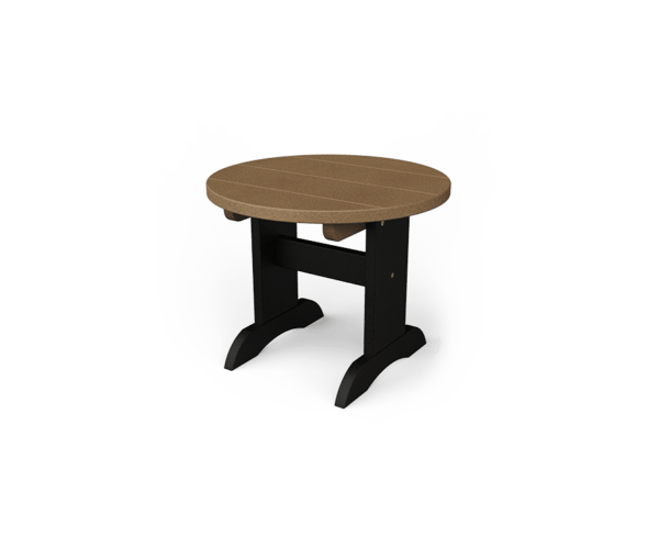 PATIOVA QSTPEZNT-WWBK Poly end table - Weatherwood & Black