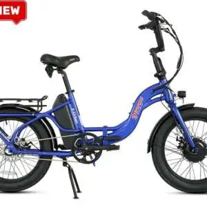 E-Urban Folding E-Bike (Blue, 3-Speed)