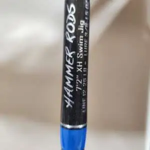 Hammer Rods HMG72SSJ Select Series 7’2″ Extra Heavy – Swim Jig/Frog Rod
