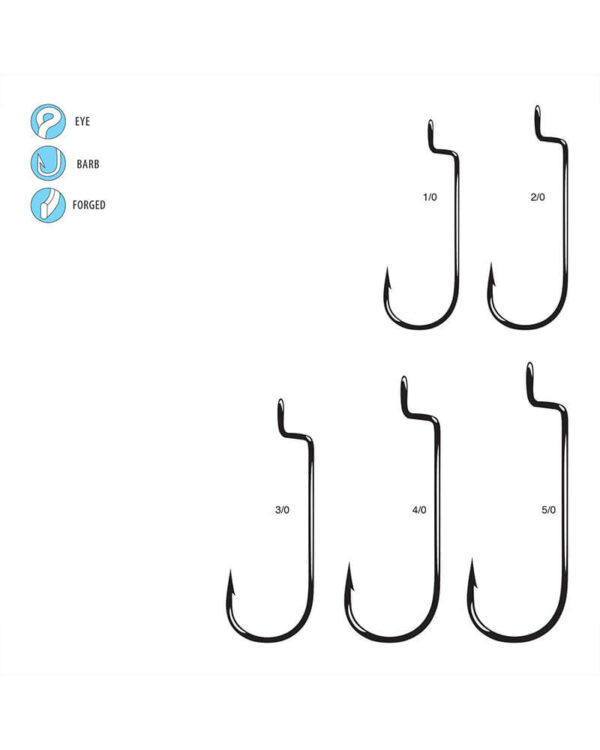 Gamakatsu 54414 Gamakatsu Nano Alpha Worm Hooks - RB Black - Image 4