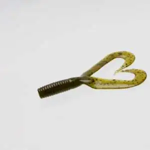 ZOOM 020-025 ZOOM Creepy Crawler Twin Tail 3″ Green Pumpkin