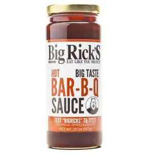 Delano 41020420 Big Rick's Hot BBQ Sauce 20 oz