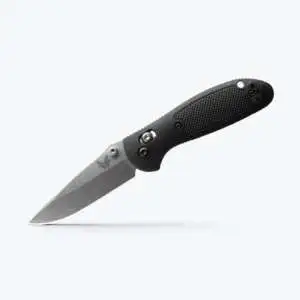 Mini Griptilian® Drop-Point Knife – Black Grivory®