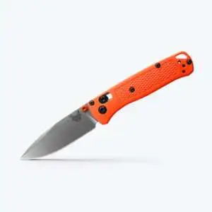 Mini Bugout® Drop-Point Knife – Orange Grivory® Handle
