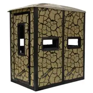 STRIKER BOX BLIND W/ ELITE 10′ TOWER / STEEL WALL CONSTUCTION / CRACKED MUD CAMO