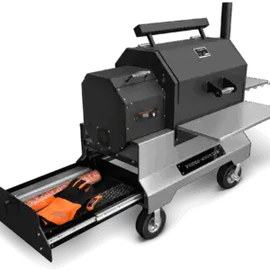 640S Competition Pellet Grill 9612S22-002 with Steel Shelves and Drawer