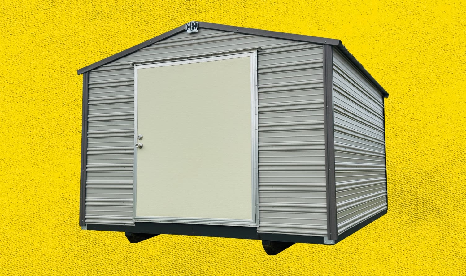 Durable aluminum shed with double doors