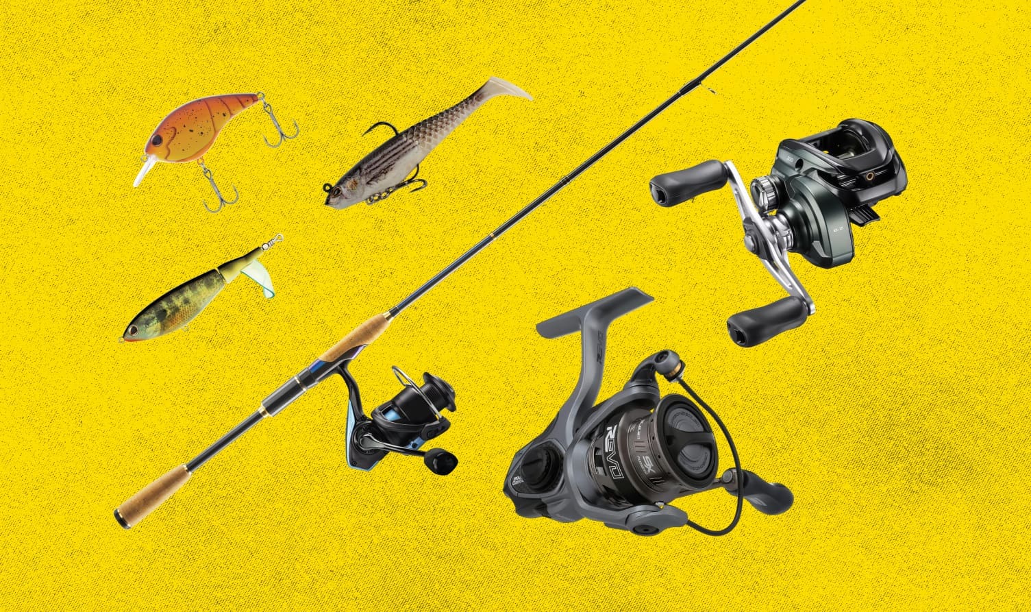 Fishing rods, reels and tackle equipment