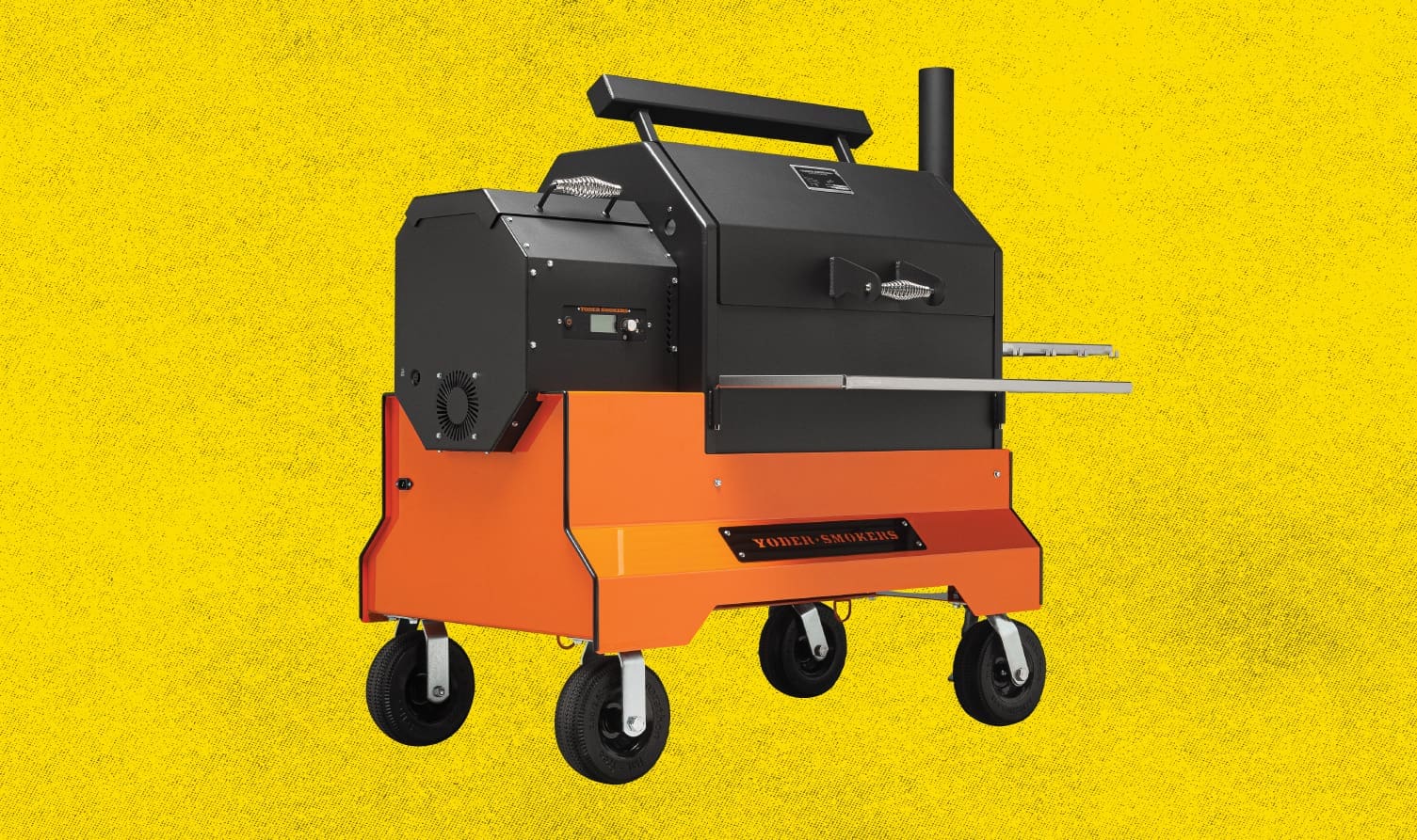 Yoder competition-grade smoker with temperature control