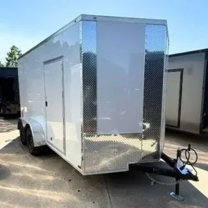 Arising ARI7x14TAWHT - Eko White Tandem Axle Enclosed Trailer
