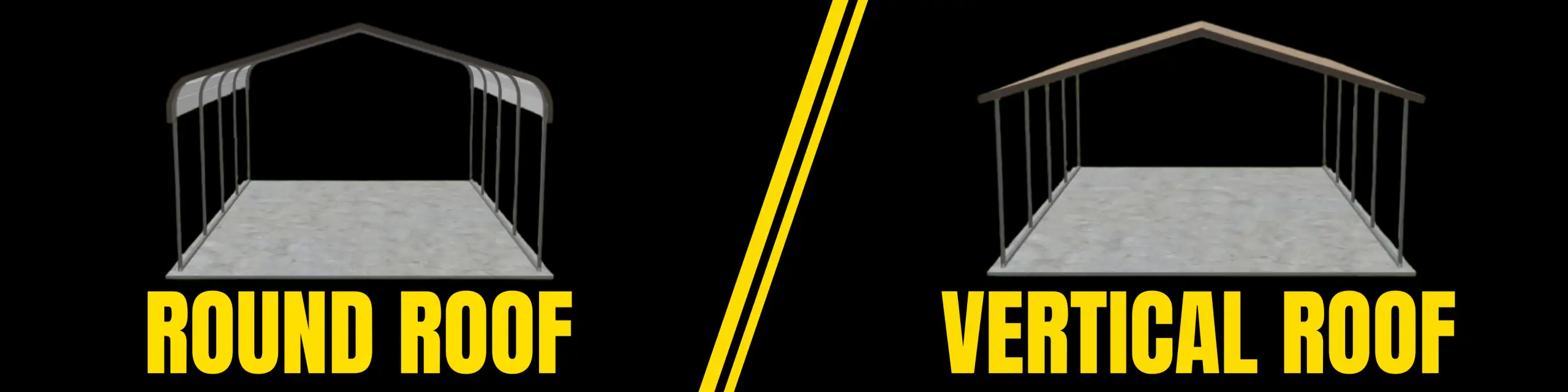 Metal carport roof style options